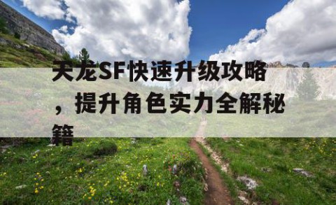 天龙SF快速升级攻略，提升角色实力全解秘籍