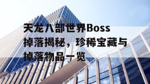 天龙八部世界Boss掉落揭秘，珍稀宝藏与掉落物品一览