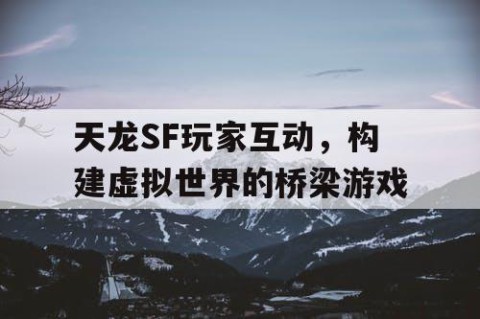 天龙SF玩家互动，构建虚拟世界的桥梁游戏