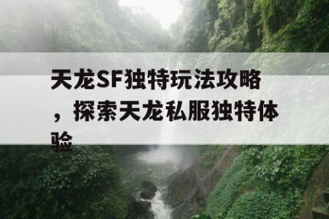 天龙SF独特玩法攻略，探索天龙私服独特体验