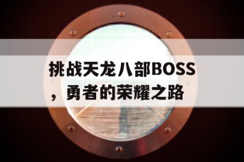 挑战天龙八部BOSS，勇者的荣耀之路