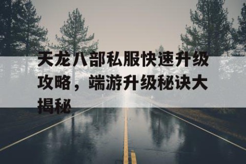 天龙八部私服快速升级攻略，端游升级秘诀大揭秘