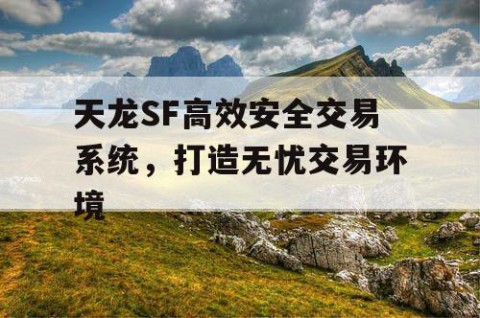 天龙SF高效安全交易系统，打造无忧交易环境