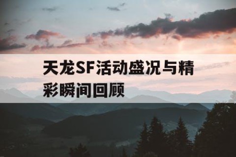 天龙SF活动盛况与精彩瞬间回顾