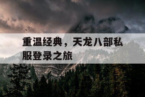 重温经典，天龙八部私服登录之旅