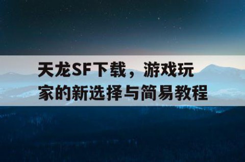 天龙SF下载，游戏玩家的新选择与简易教程