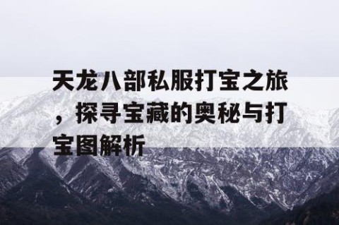 天龙八部私服打宝之旅，探寻宝藏的奥秘与打宝图解析