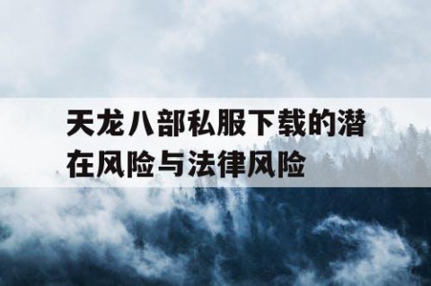 天龙八部私服下载的潜在风险与法律风险