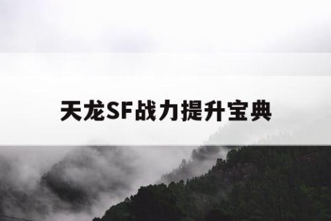 天龙SF战力提升宝典