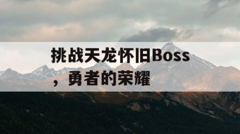 挑战天龙怀旧Boss，勇者的荣耀