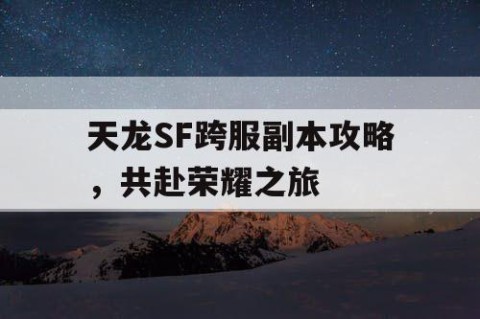 天龙SF跨服副本攻略，共赴荣耀之旅