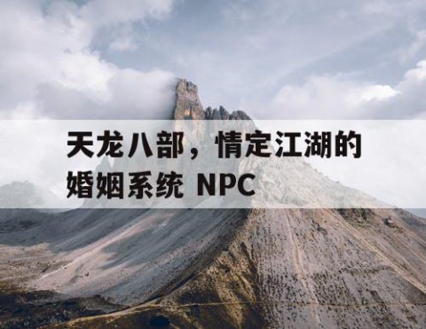 天龙八部，情定江湖的婚姻系统 NPC