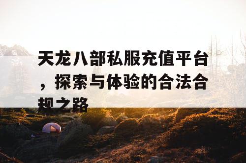 天龙八部私服充值平台，探索与体验的合法合规之路