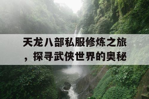 天龙八部私服修炼之旅，探寻武侠世界的奥秘