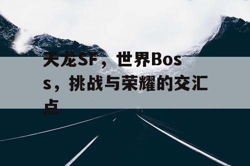 天龙SF，世界Boss，挑战与荣耀的交汇点